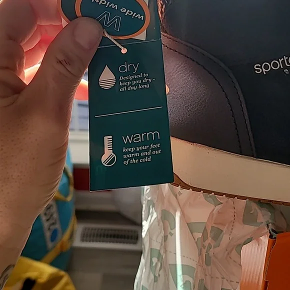 NIB Sporto Womens Sneaker Abby Navy Suede High Top Lace Up Round Toe Size 9WW - Picture 5 of 8